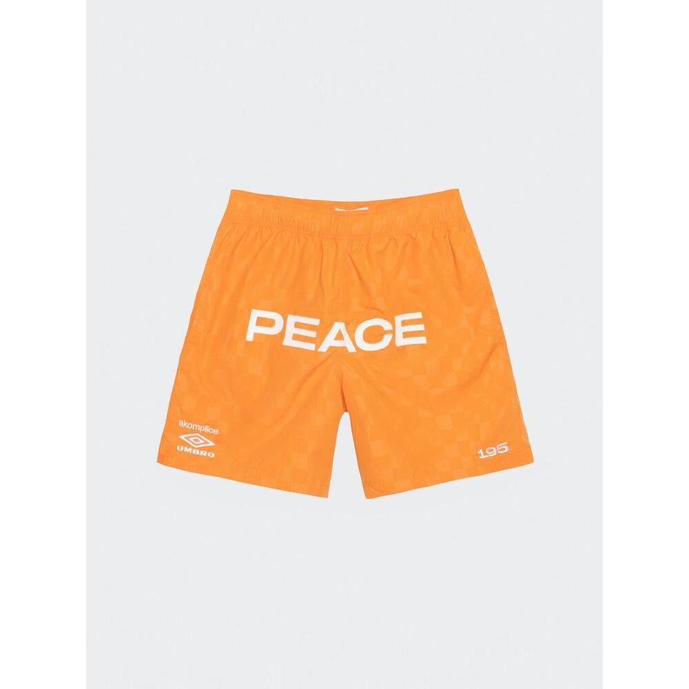 New - Orange - AK + Umbro - Peace Checkerboard Shorts